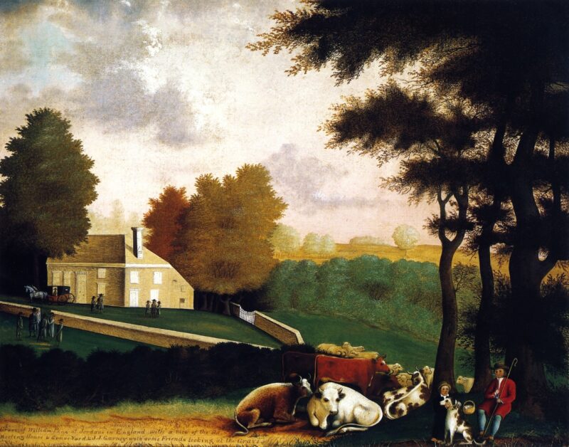Grave of William Penn at Jordans in England (1848) - Edward Hicks Tablo