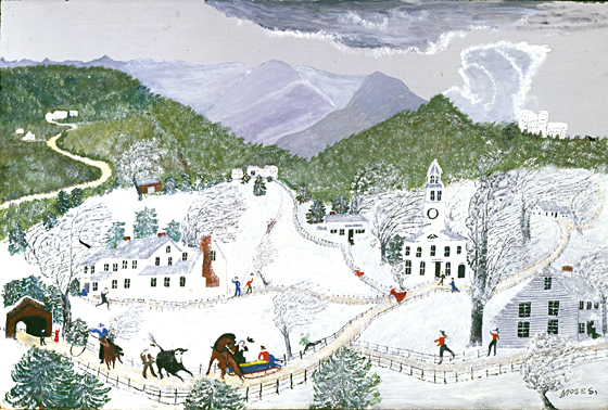 A Blizzard (1956) – Grandma Moses Tablo