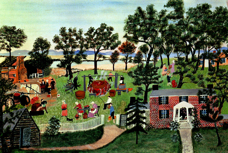 Apple Butter Making (1944) - Grandma Moses Tablo