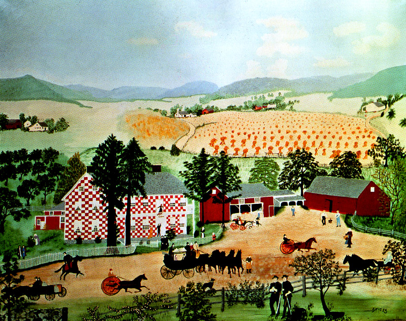 Checkered House (1943) - Grandma Moses Tablo