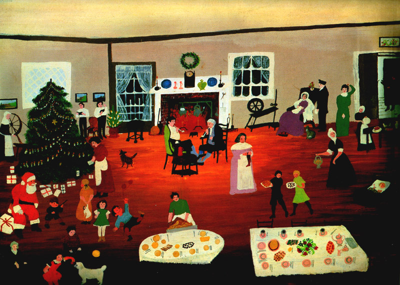 Christmas at Home - Grandma Moses Tablo