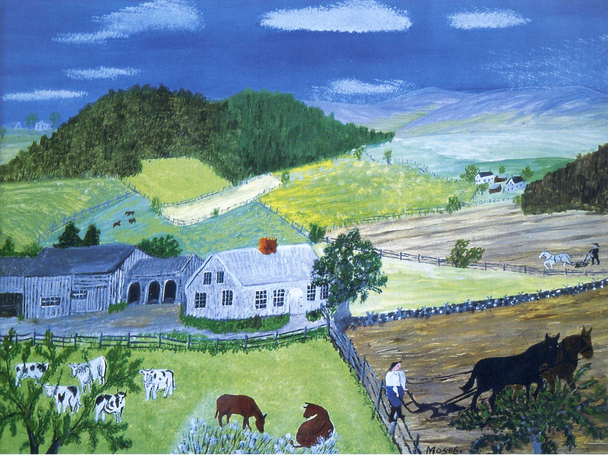 Plow Boy (1950) - Grandma Moses Tablo