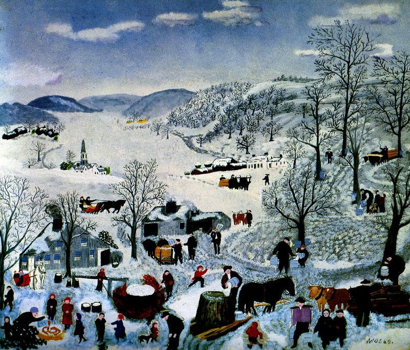 Sugaring Off (1943) - Grandma Moses Tablo