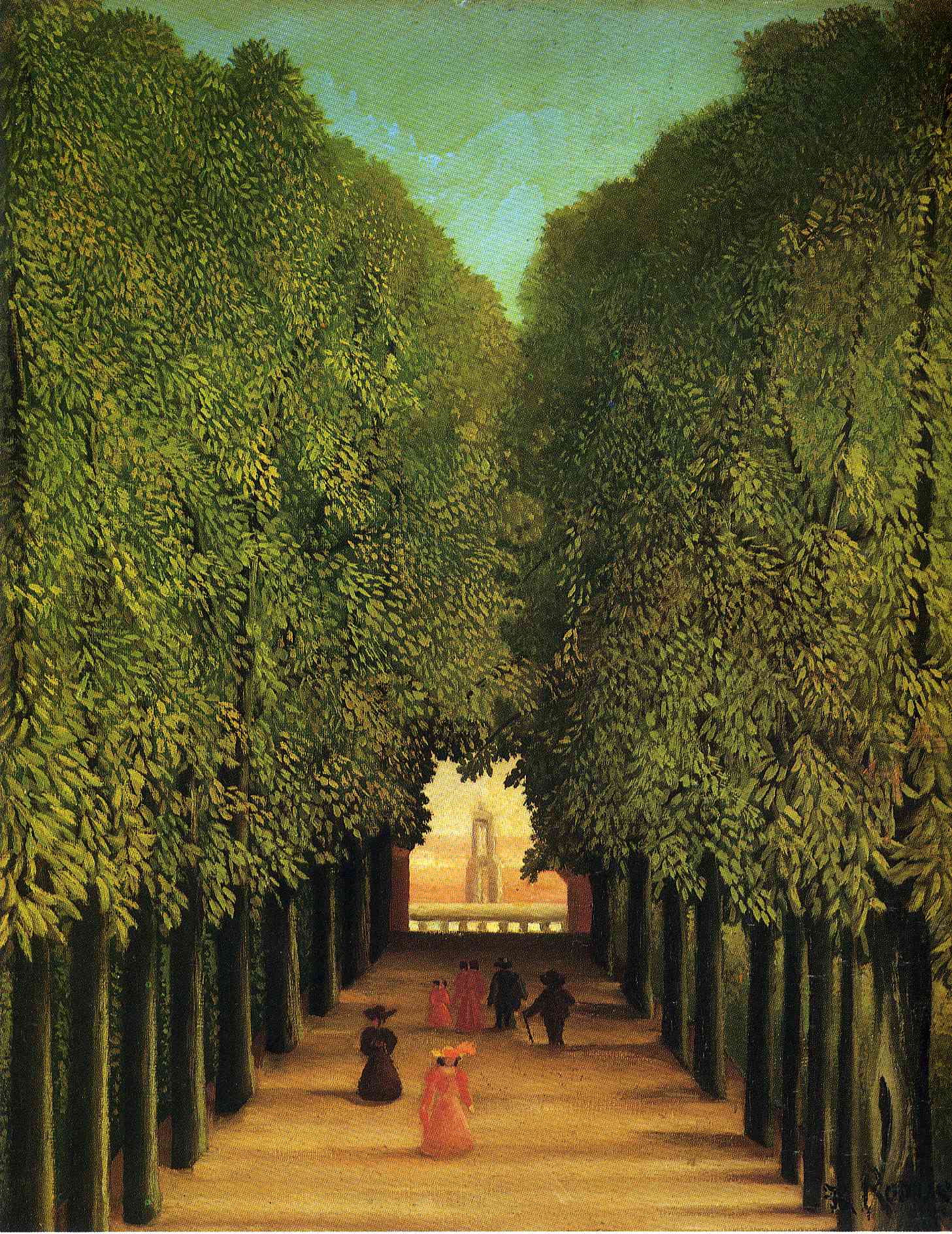 Alleyway in the Park of Saint Cloud (1908) - Henri Rousseau Tablo