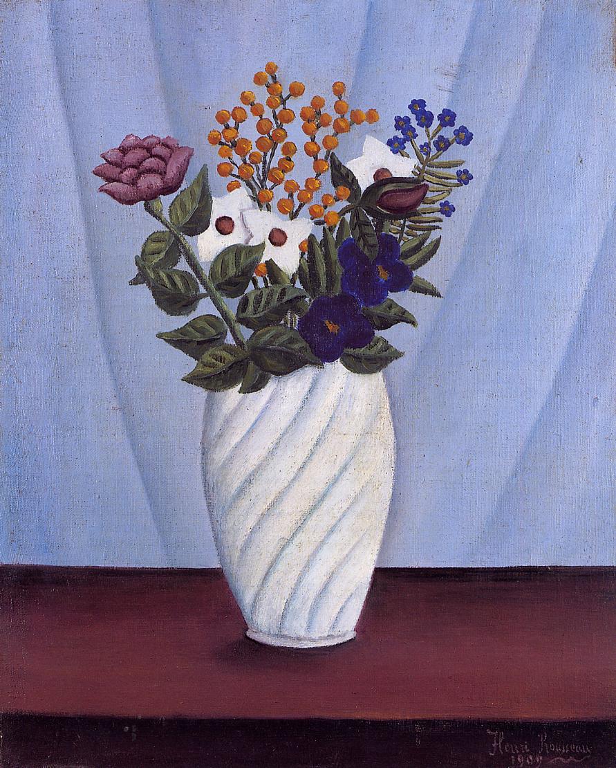 Bouquet of Flowers (1909) - Henri Rousseau Tablo