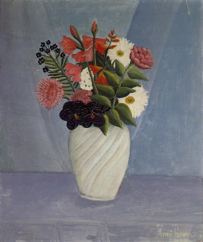 Bouquet of Flowers (1910) - Henri Rousseau Tablo