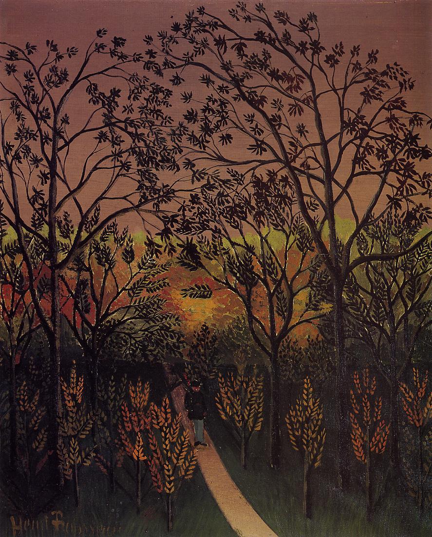 Corner of the Plateau of Bellevue (1901) - Henri Rousseau Tablo