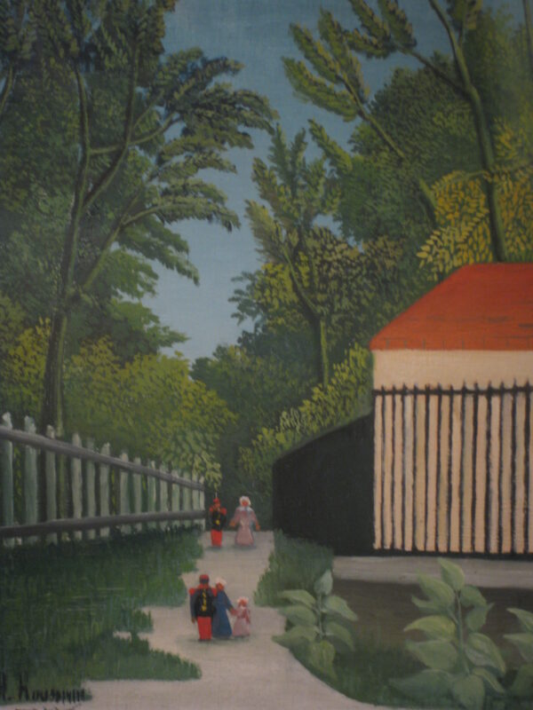 Landscape in Montsouris Park with Five Figures (1910) - Henri Rousseau Tablo