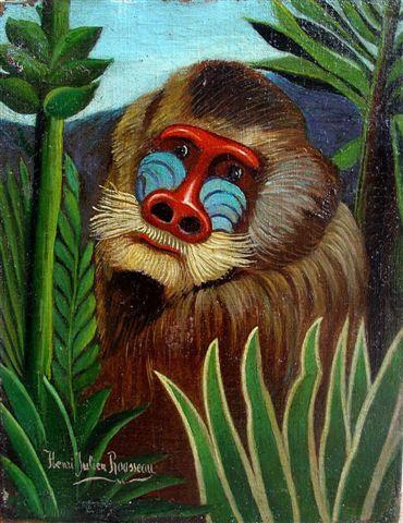 Mandrill in the Jungle (1909) – Henri Rousseau Tablo