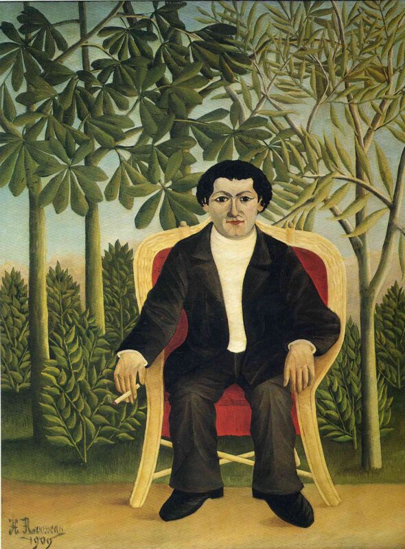 Portrait of Joseph Brummer (1909) - Henri Rousseau Tablo