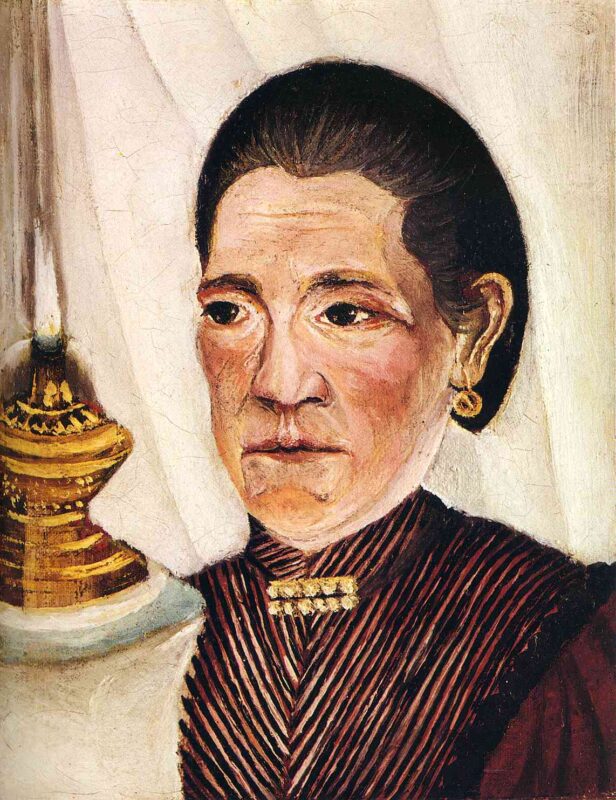 Portrait of Josephine the artist's second wife (1900) - Henri Rousseau Tablo
