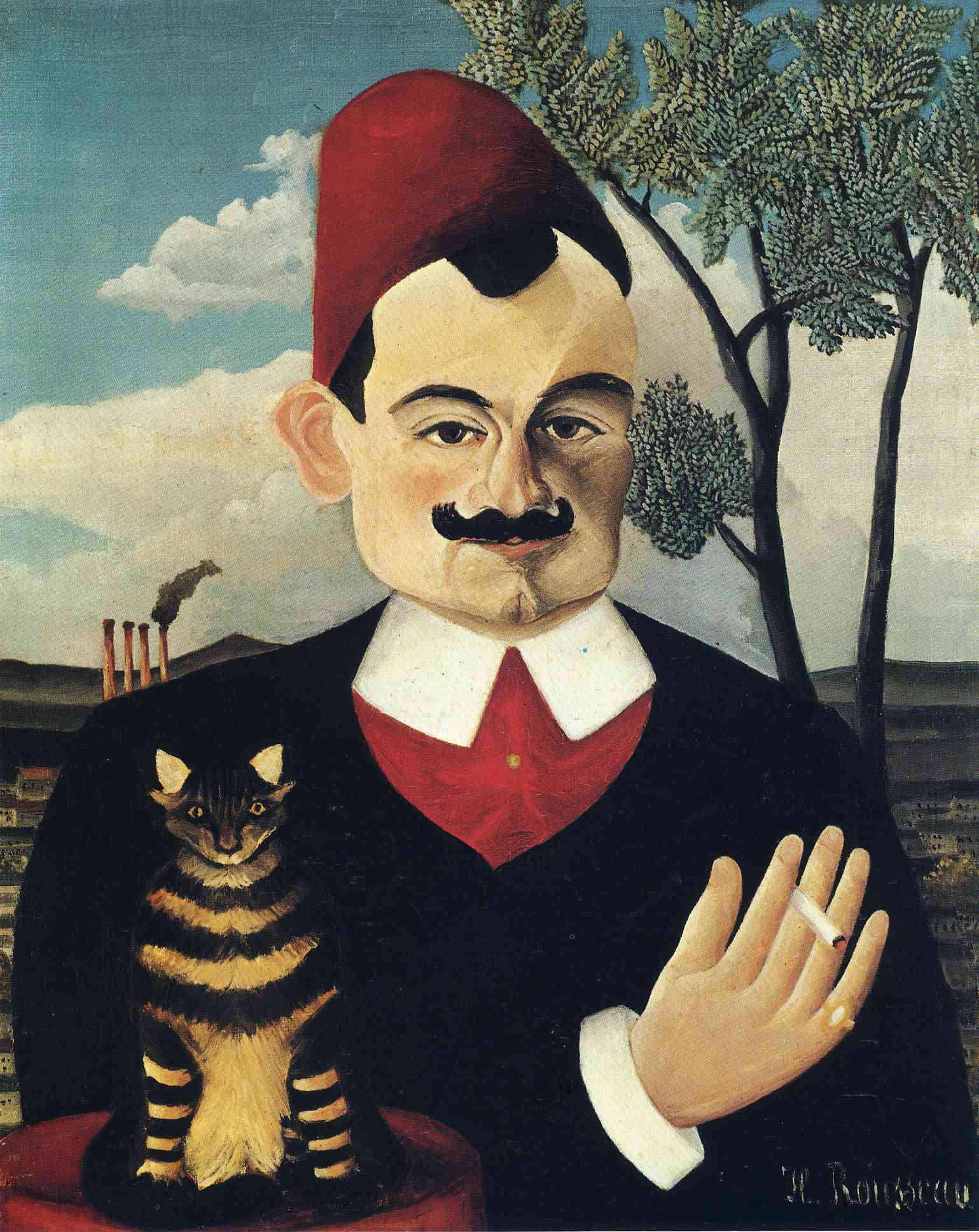 Portrait of Pierre Loti (1891) - Henri Rousseau Tablo
