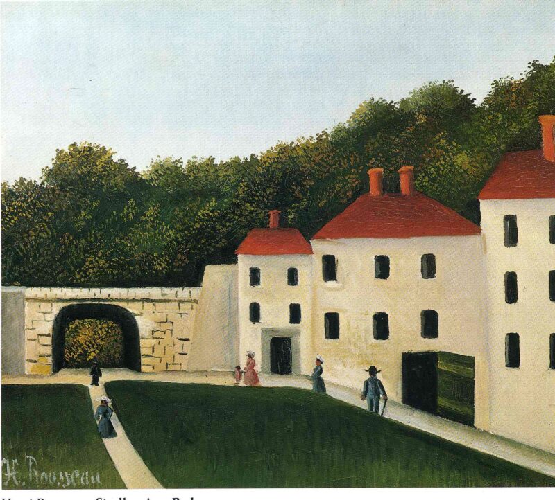Promeneurs dans un Parc (1908) - Henri Rousseau Tablo