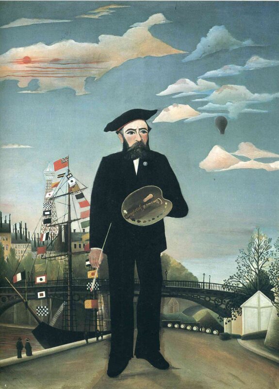 Self Portrait from L'ile Saint Louis (1890) - Henri Rousseau Tablo