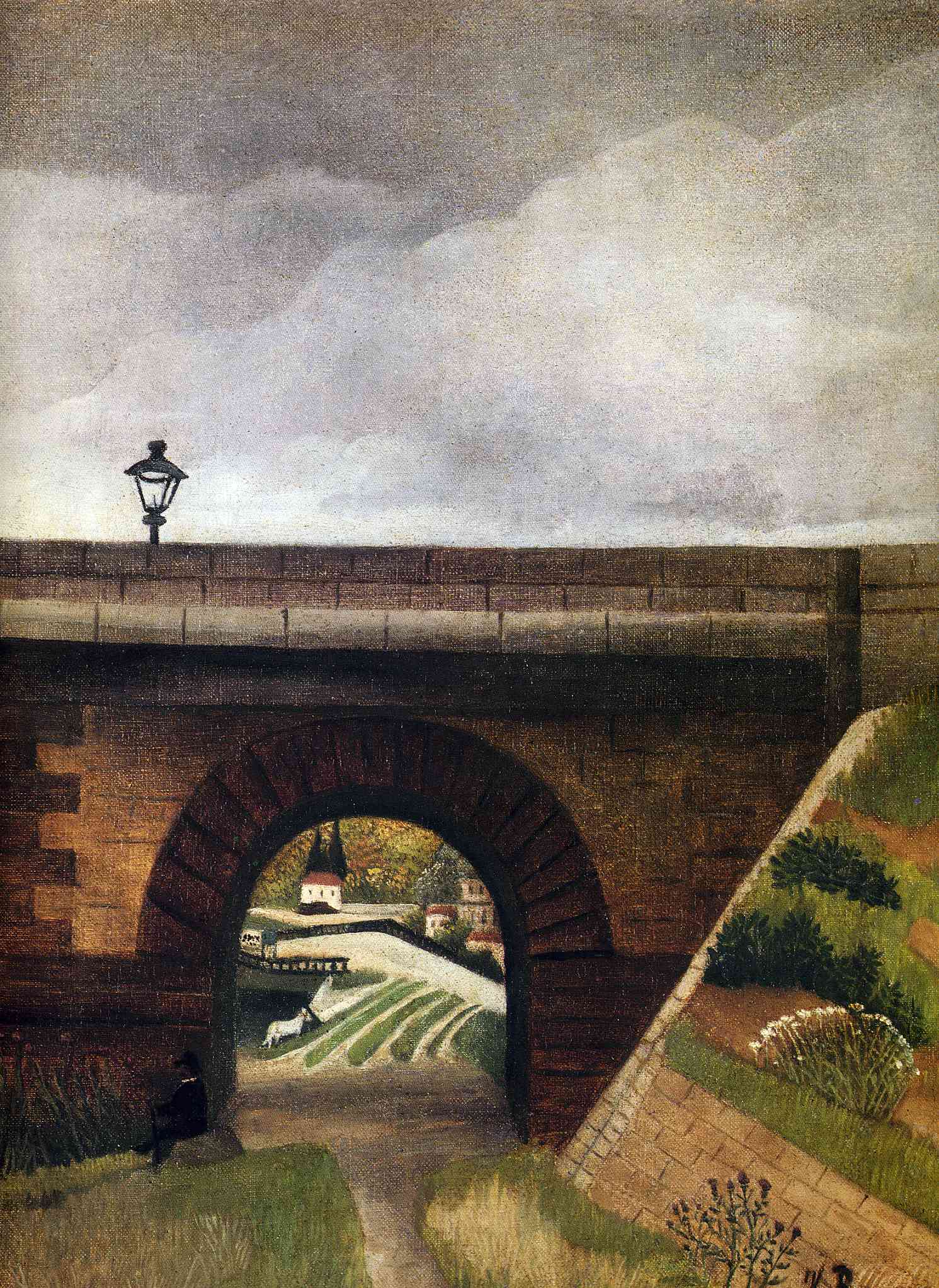 Sevres Bridge (1895) - Henri Rousseau Tablo