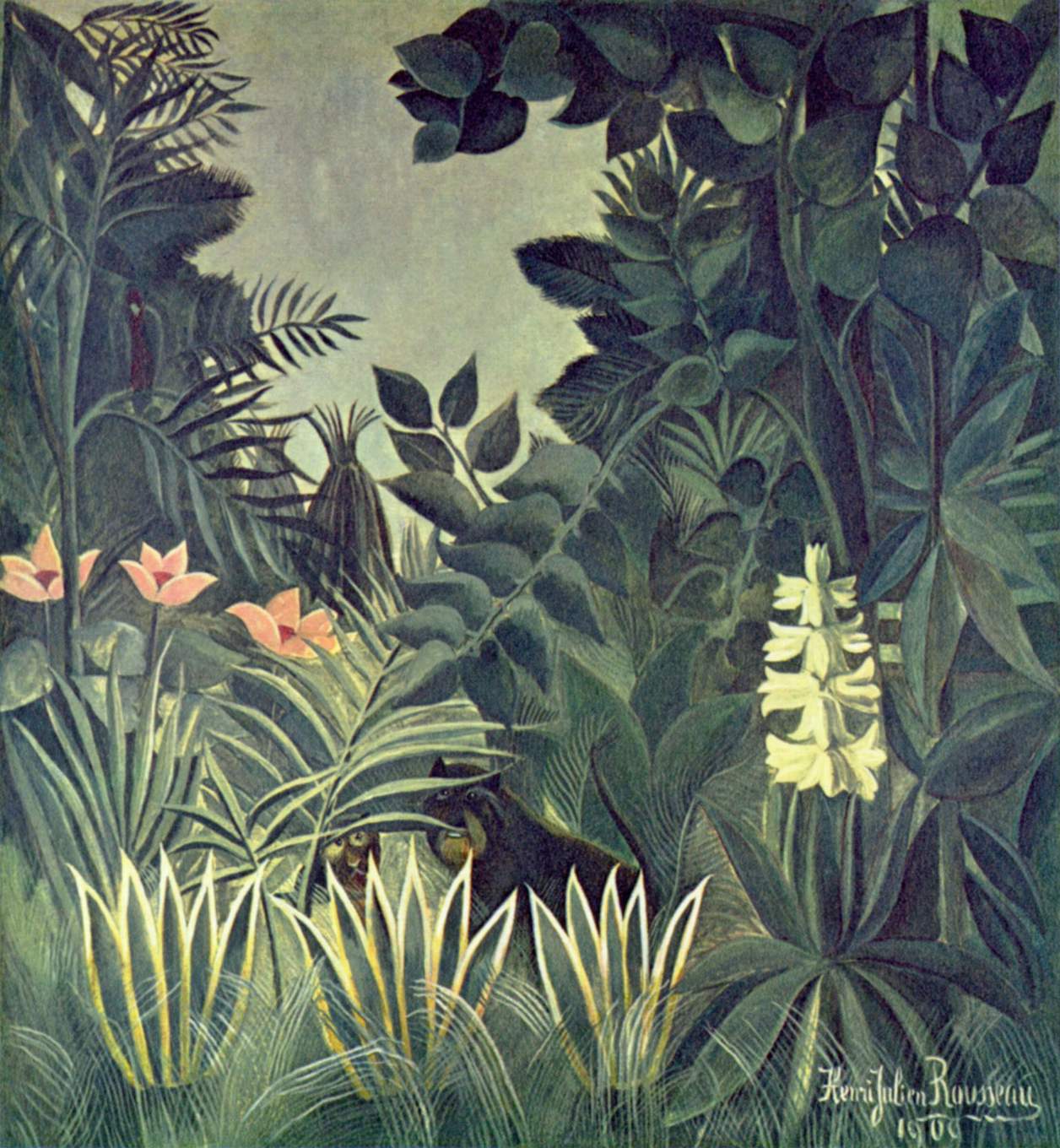 The Equatorial Jungle (1909) - Henri Rousseau Tablo