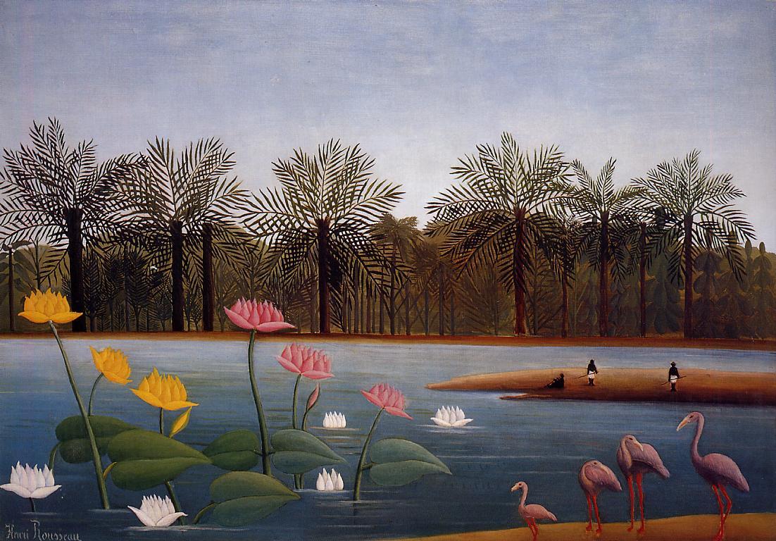 The Flamingoes (1907) - Henri Rousseau Tablo