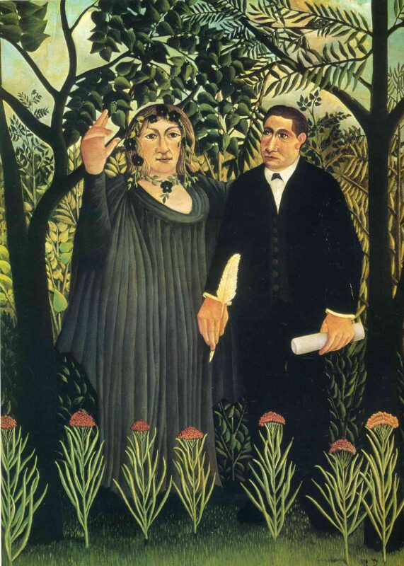 The Muse Inspiring the Poet (1908) – Henri Rousseau Tablo