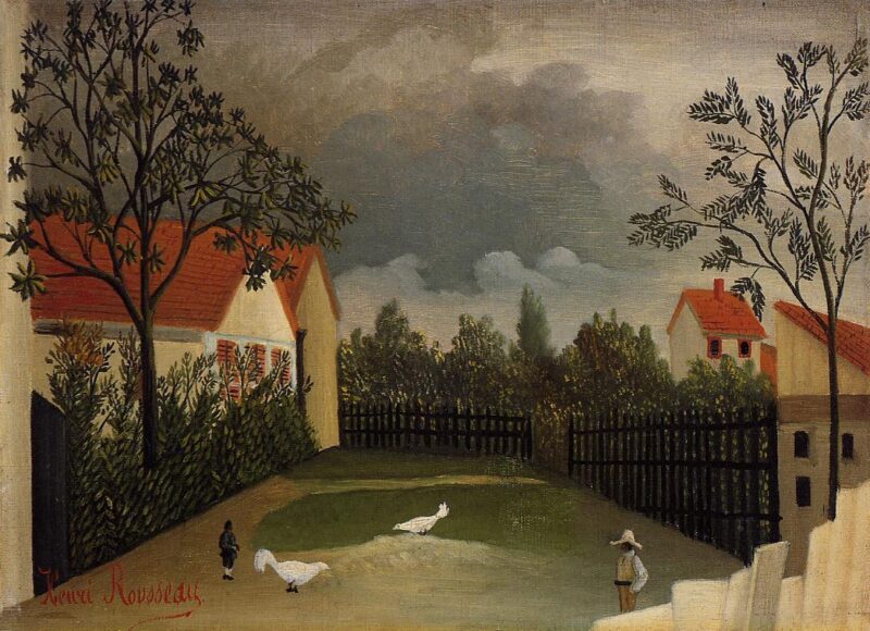 The Poultry Yard (1896) - Henri Rousseau Tablo