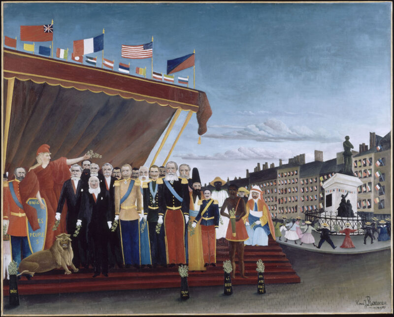 The Representatives of Foreign Powers Coming to Salute the Republic as a Sign of Peace (1907) – Henri Rousseau Tablo