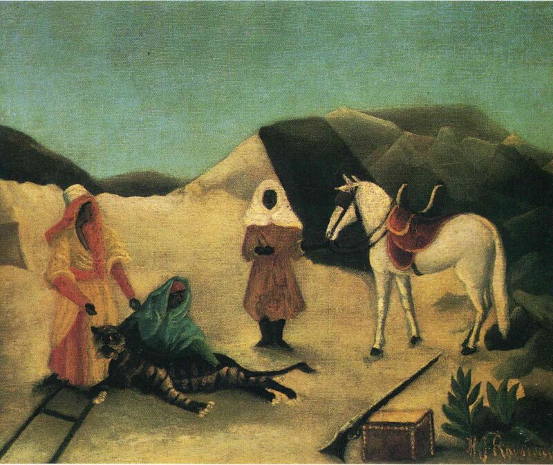 The Tiger Hunt (1895) - Henri Rousseau Tablo
