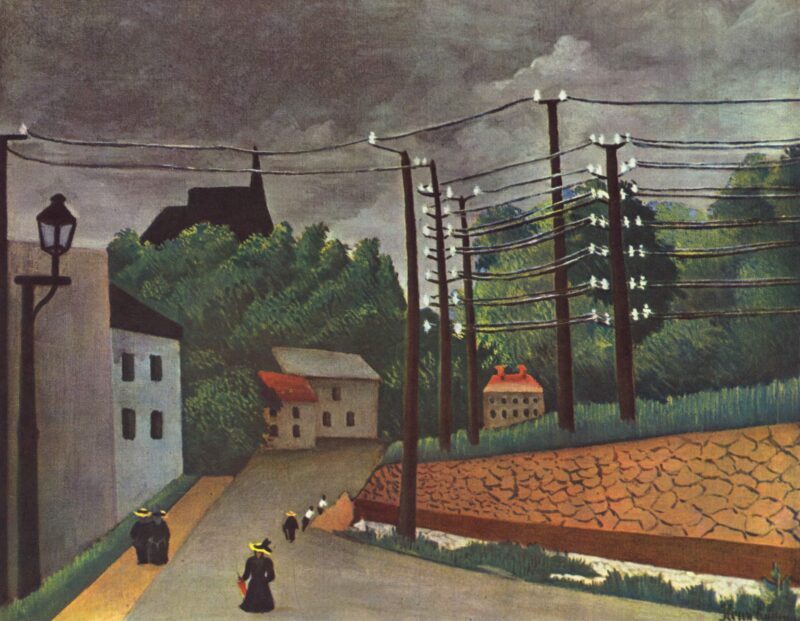 View of Malakoff Hauts de Seine (1903) - Henri Rousseau Tablo