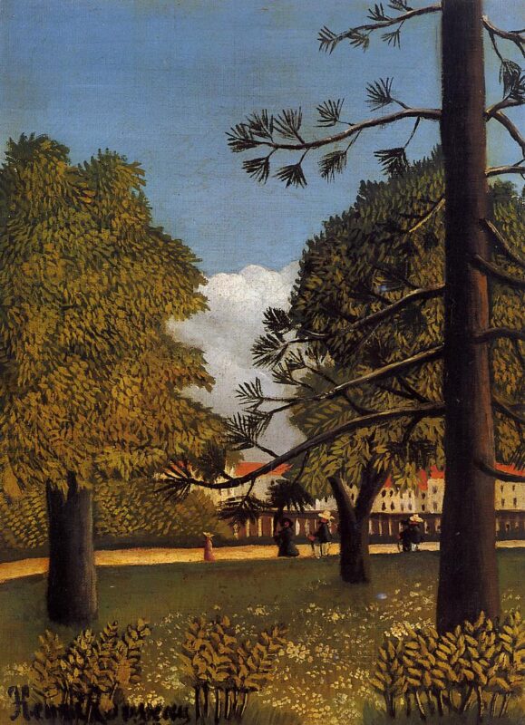 View of Parc de Montsouris (1894) – Henri Rousseau Tablo