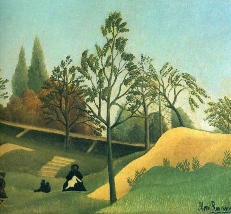 View of the Fortifications (1896) - Henri Rousseau Tablo