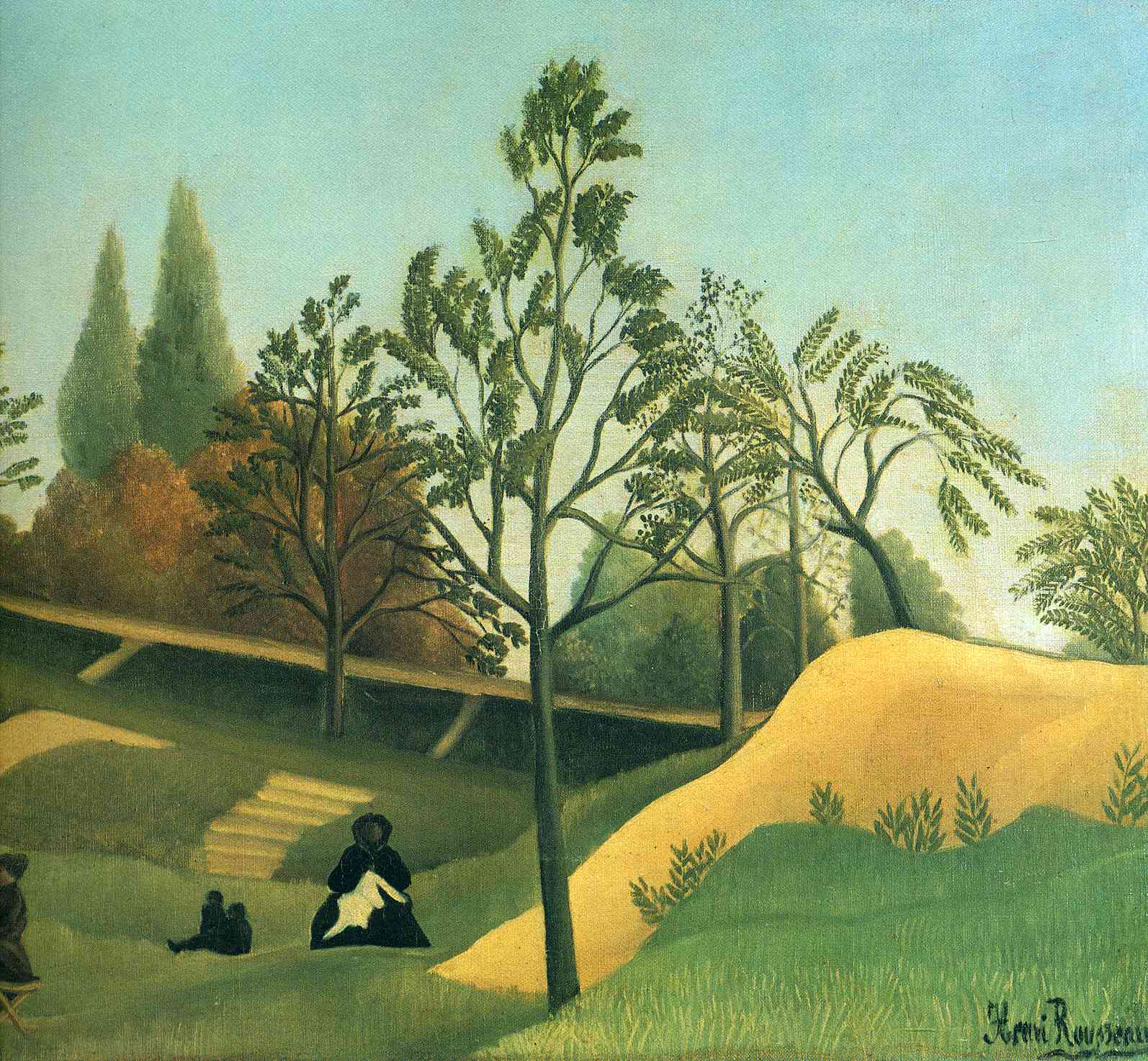 View of the Fortifications (1896) - Henri Rousseau Tablo