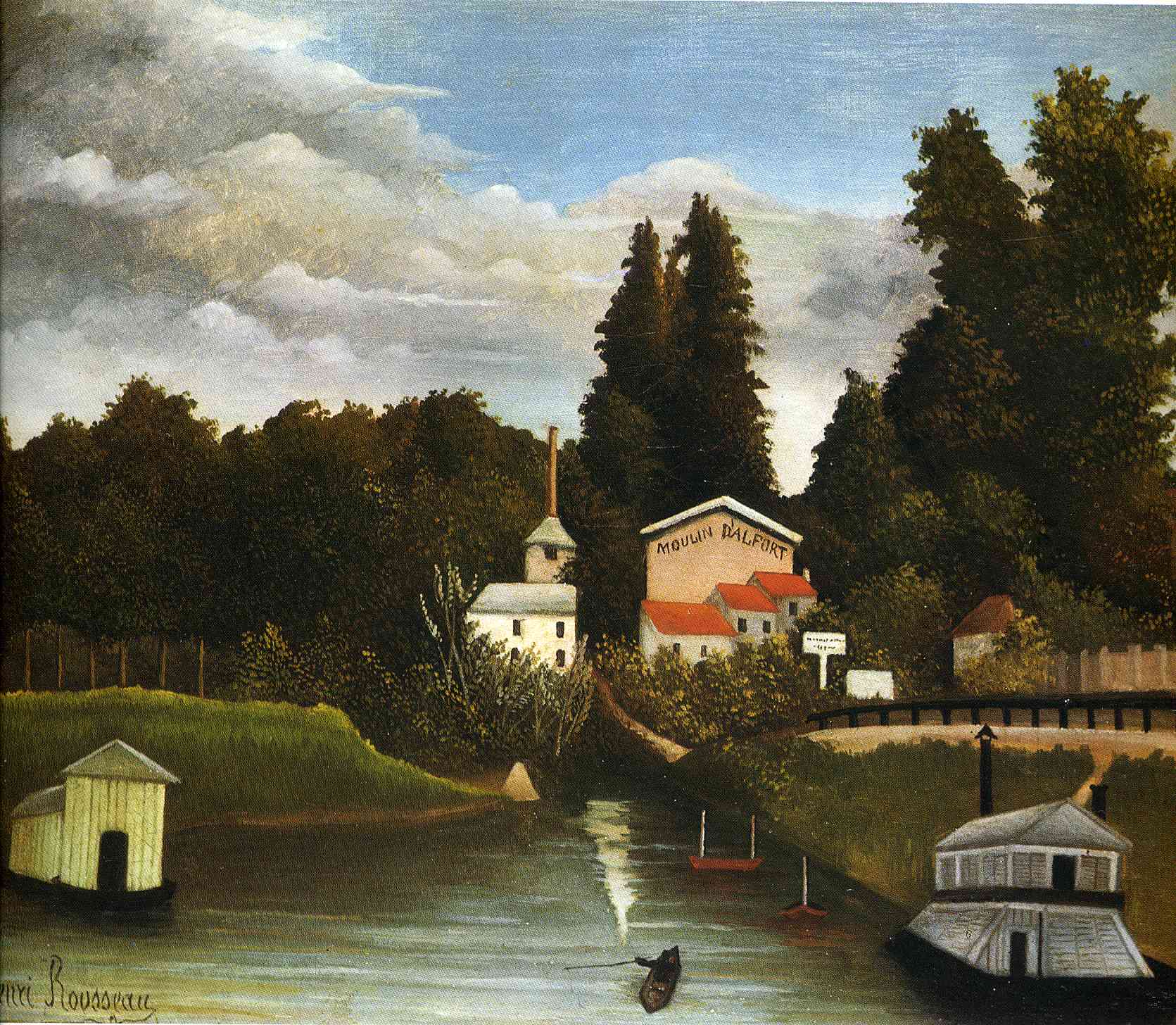 the Mill at Alfor (1904) - Henri Rousseau Tablo
