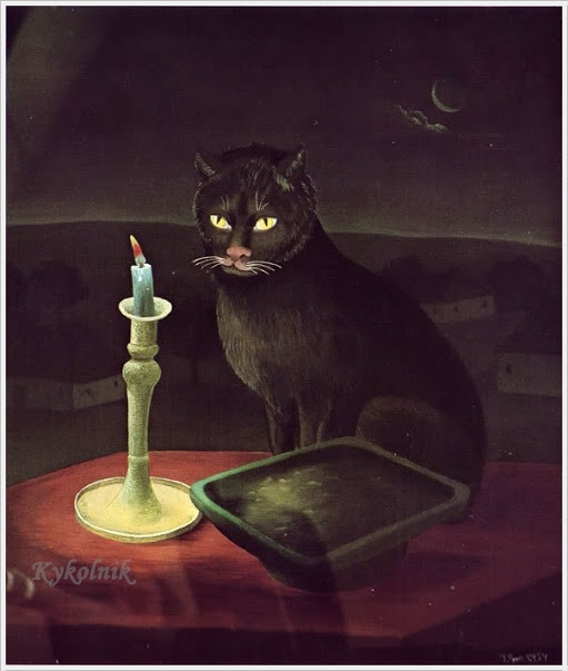 Cat near Candle (1954) - Ivan Generalić Tablo