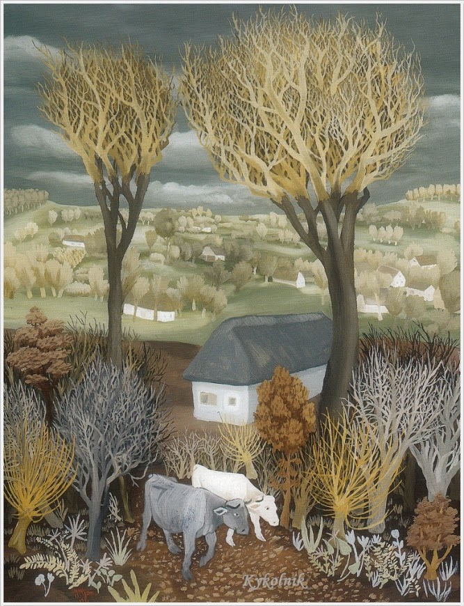Cows in the woods (1938) - Ivan Generalić Tablo