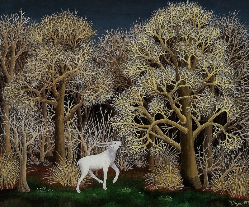 Deer in the forest (1956) – Ivan Generalić Tablo