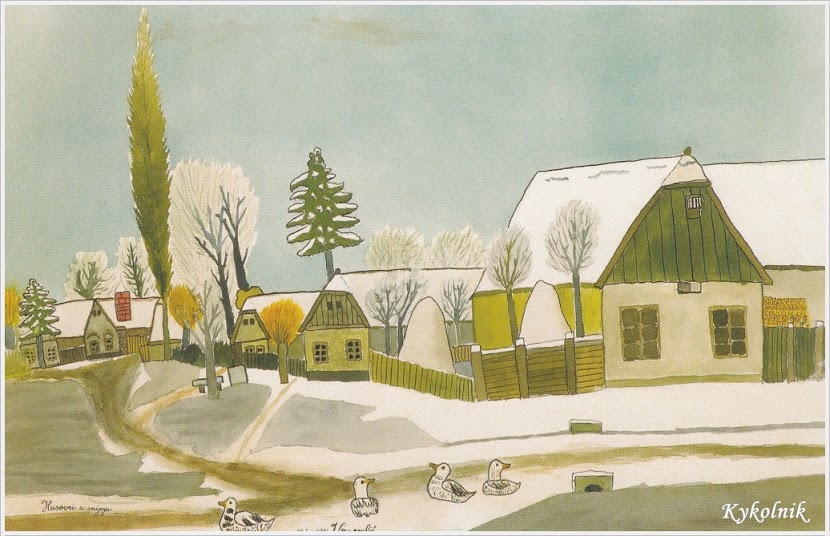 Husovtsy in the snow (1930) - Ivan Generalić Tablo