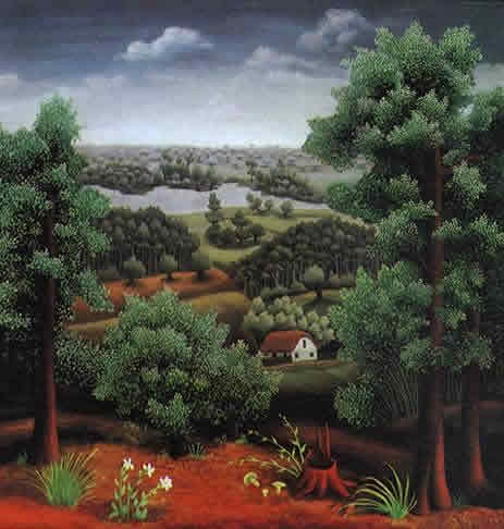 Landscape (1954) - Ivan Generalić Tablo