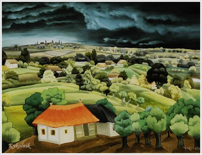 Landscape with a house (1939) - Ivan Generalić Tablo
