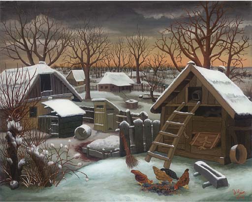 Village (1954) - Ivan Generalić Tablo