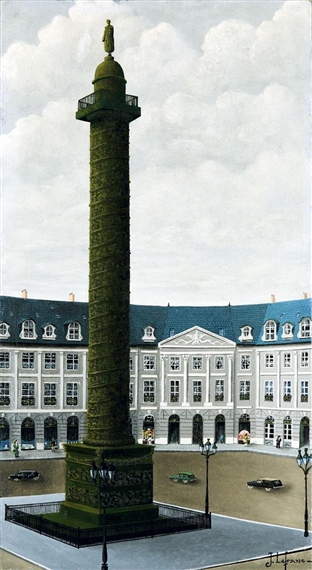 La place Vendôme, Ciel Gris - Jules Lefranc Tablo