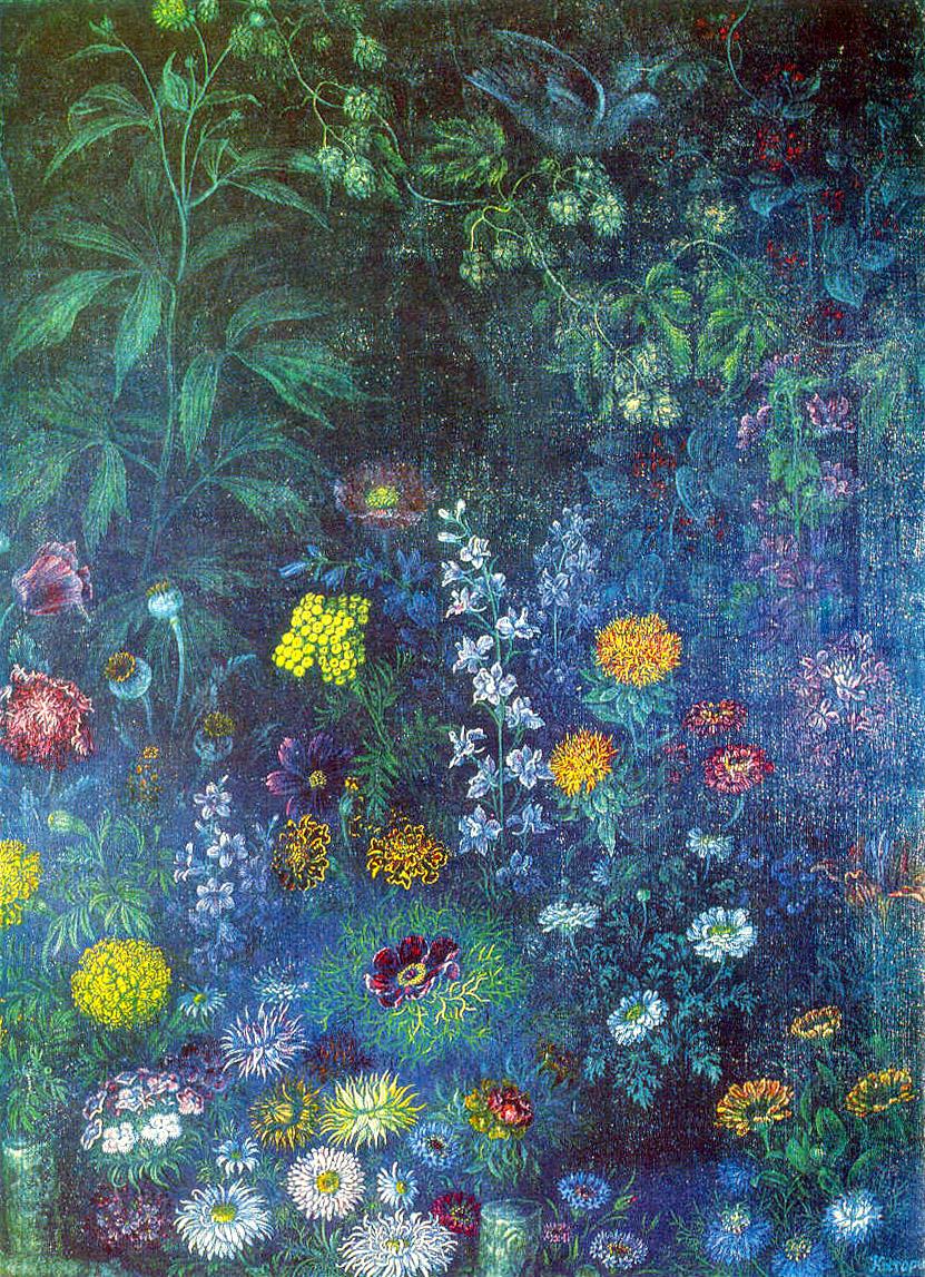 Flowers at night (1942) - Kateryna Bilokur Tablo