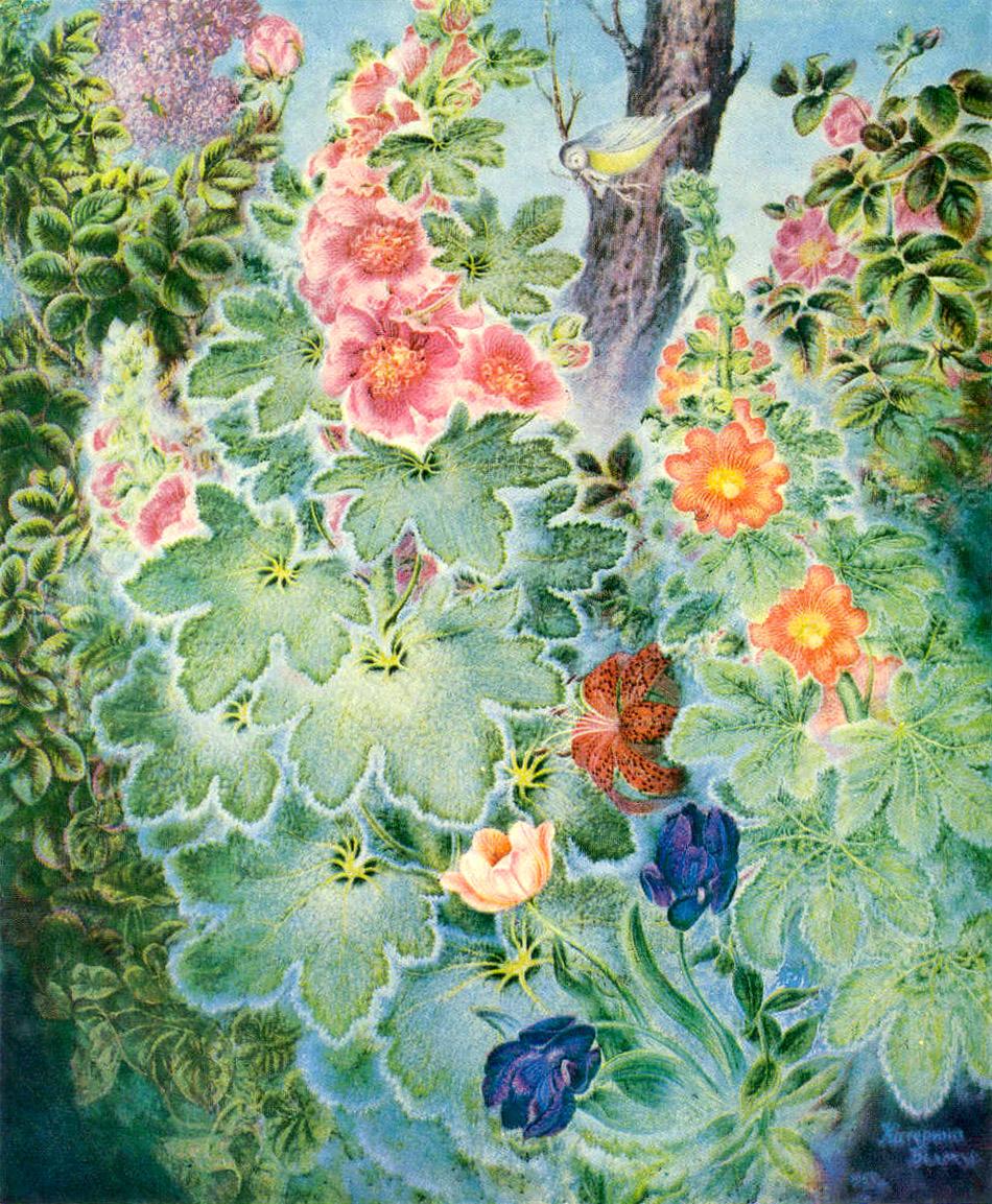 In Bogdanovka by the dam (1955) - Kateryna Bilokur Tablo