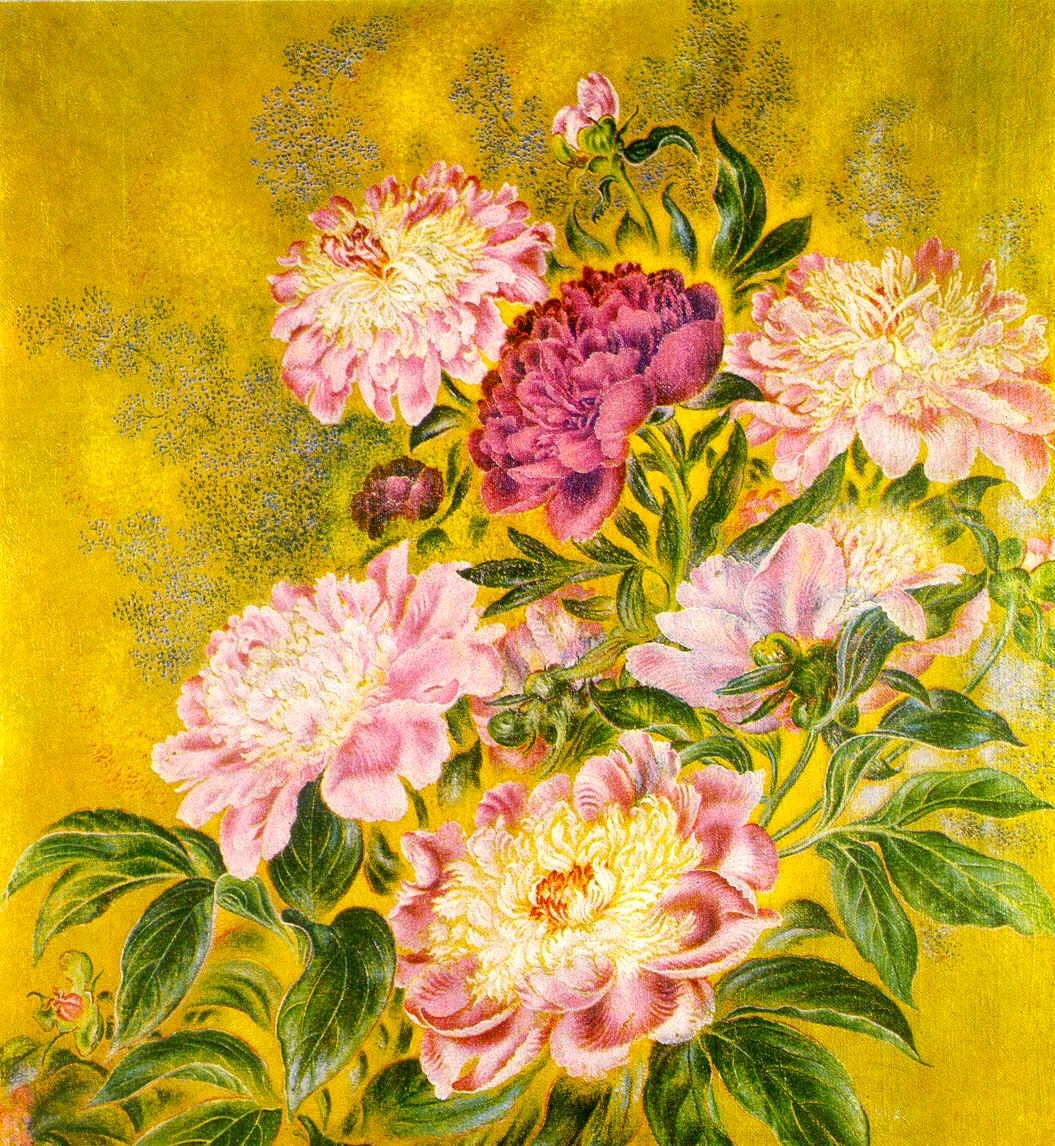 Peonies (1946) - Kateryna Bilokur Tablo