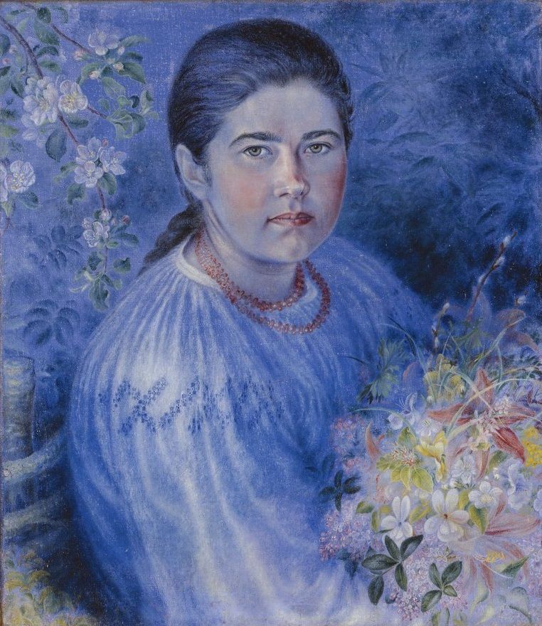 Portrait of Nadia Bilokur (1941) - Kateryna Bilokur Tablo
