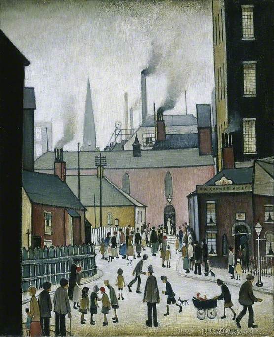 After the Wedding (1939) - L. S. Lowry Tablo