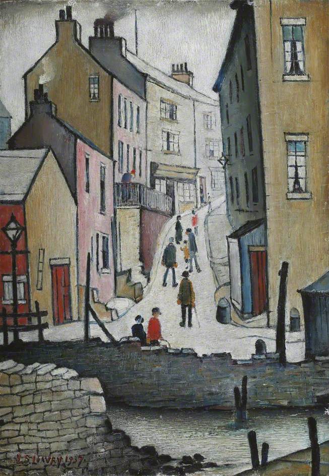 An Old Street (1937) - L. S. Lowry Tablo