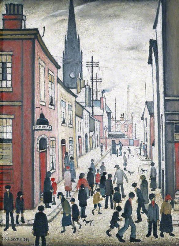 An Organ Grinder (1934) - L. S. Lowry Tablo