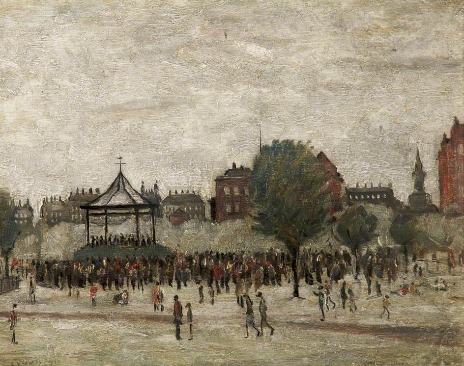Bandstand, Peel Park (1928) – L. S. Lowry Tablo