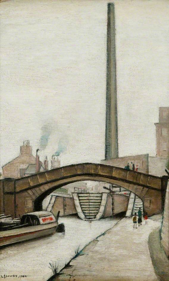Canal Bridge (1944) - L. S. Lowry Tablo