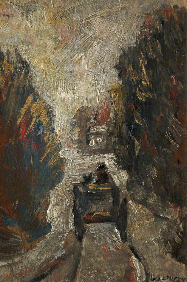 Country Lane (1914) - L. S. Lowry Tablo