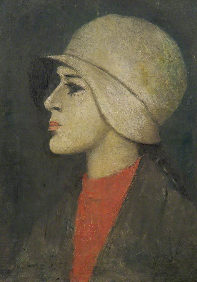 Girl in a Cloche Hat (1927) - L. S. Lowry Tablo