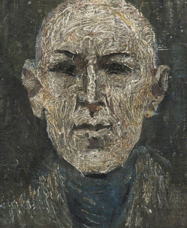 Head of a Bald Man (1914) - L. S. Lowry Tablo